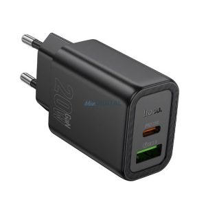 HOCO N61 încărcător de rețea USB+Type-C (20W, încărcător rapid PD 3.0) NEGRU