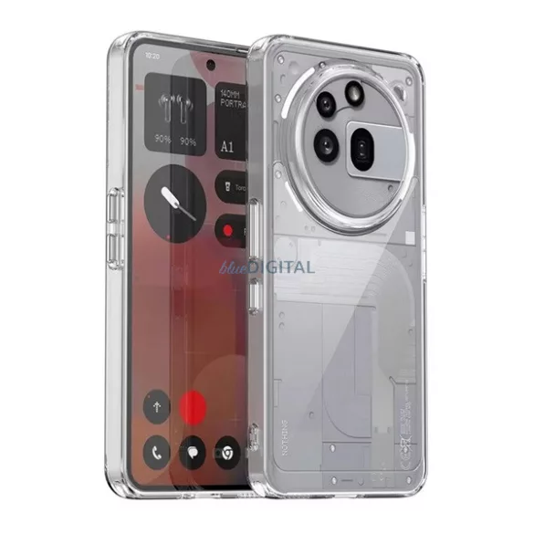 HUSĂ! - Silicon protector de telefon (rezistent la impact, spate transparent) pentru Nothing Phone (3a) Pro