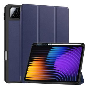 Geantă permanentă cu efect de piele (FLIP activ, deschidere laterală, TRIFOLD, desktop, suport pentru creioane)