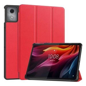 Husă permanentă cu efect de piele (FLIP activ, deschidere laterală, TRIFOLD, suport de birou) Roșu Lenovo Tab K11 Plus (TB352)