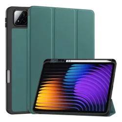   Caz permanent cu efect de piele (FLIP activ, deschidere laterală, TRIFOLD, desktop, suport pentru creioane) pentru Xiaomi Pad 7 Pro, Pad 7