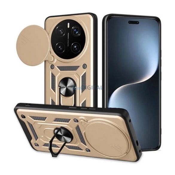 Protector de telefon din silicon Defender (rezistent la șocuri, inel de reținere, protector de cameră) Auriu Honor Magic7 Pro