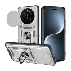   HUSĂ! - Protector de telefon din silicon Defender (rezistent la șocuri, inel de reținere, protector pentru cameră) Argintiu Honor Magic7 Pro