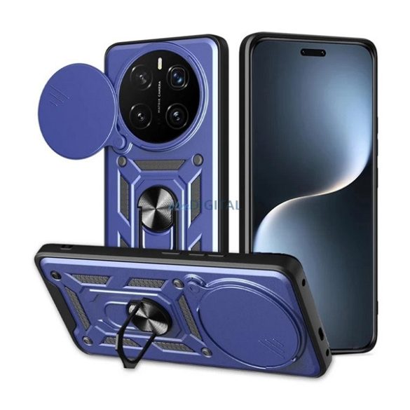 Protector de telefon din silicon Defender (rezistent la șocuri, inel de reținere, protector de cameră) CUTTING BLUE Honor Magic7 Pro
