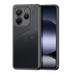   HUSĂ! - DUX DUCIS AIMO silicon telefon protector (rezistent la șocuri, protecția camerei, mat, val) Negru Xiaomi Redmi Notă 14 4G