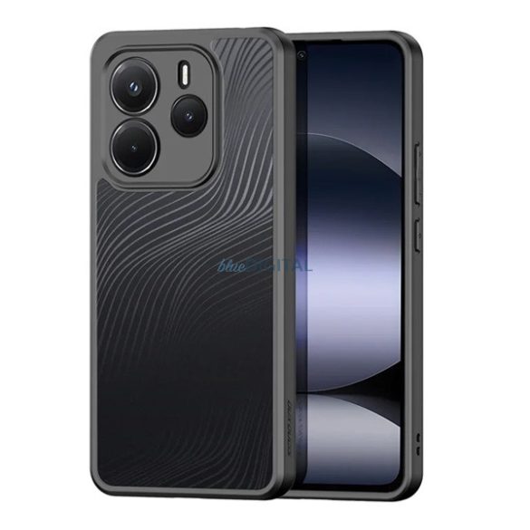 DUX DUCIS AIMO silicon telefon protector (rezistent la șocuri, protecția camerei, mat, val) Negru Xiaomi Redmi Notă 14 4G