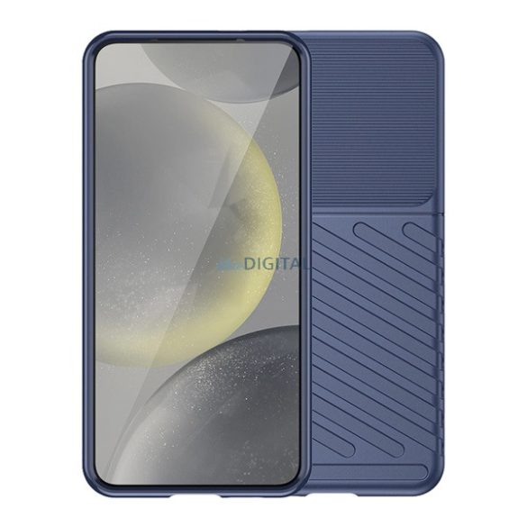 Silicon protector de telefon (rezistent la impact, cu dungi, model convex) CUTTING BLUE Google Pixel 9a