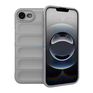 HUSĂ! - Silicon protector de telefon (rezistent la șocuri, protecția camerei, 3D) LIGHT GREY Apple iPhone 16e