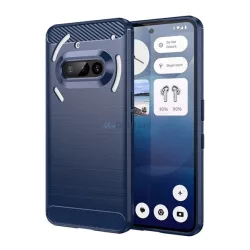   HUSĂ! - Silicon protector de telefon (rezistență la impact, călcâi pernă de aer, periat, model de carbon) Blocuri de tăiere Nimic Telefon (3a)