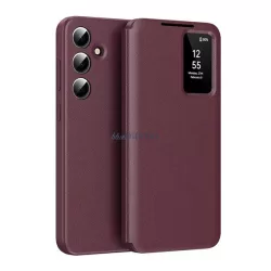   HUSĂ! - Carcasă Standing (active FLIP, deschidere laterală, Smart View Cover) BORDO Samsung Galaxy A55 5G (SM-A556)