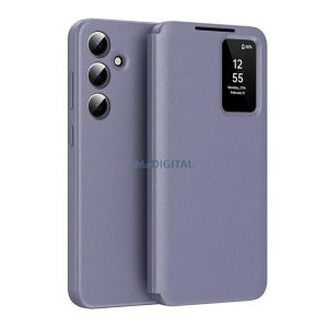 Carcasă permanentă (FLIP activ, deschidere laterală, Smart View Cover) Violet Samsung Galaxy A55 5G (SM-A556)