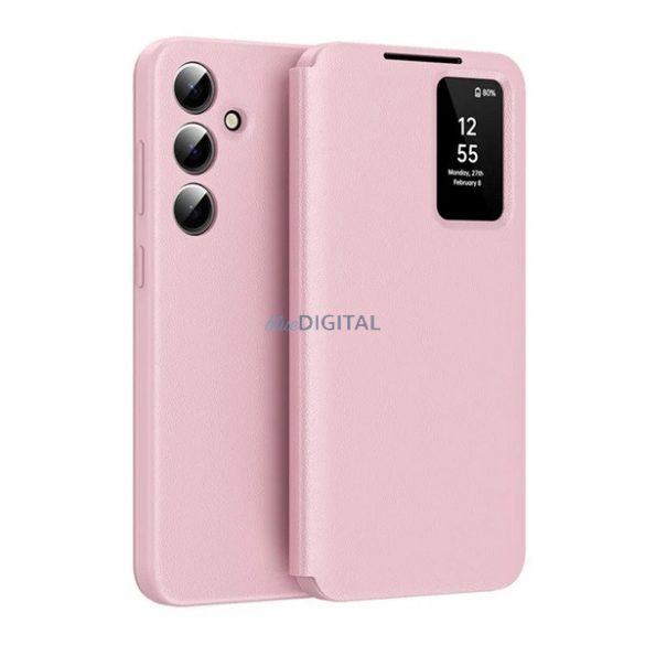 Carcasă Standing (active FLIP, deschidere laterală, Smart View Cover) ROSE COLOUR Samsung Galaxy A55 5G (SM-A556)