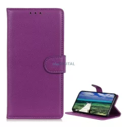   HUSĂ! - Caz permanent, efect de piele (FLIP, deschidere laterală, desktop, premium) Violet Xiaomi 15 Ultra