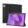 DUX DUCIS DOMO Husă din piele cu efect permanent (FLIP activ, deschidere laterală, TRIFOLD, suport pentru desktop, suport pentru stilou) NEGRU Lenovo Idea Tab Pro (TB373FU) WIFI