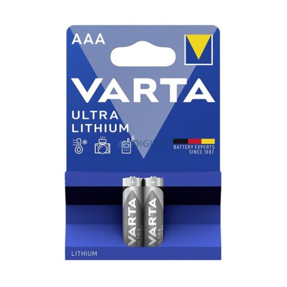 Baterie VARTA ULTRA long-life (AAA, LR03, 1.5V, litiu) 2 buc/pachet