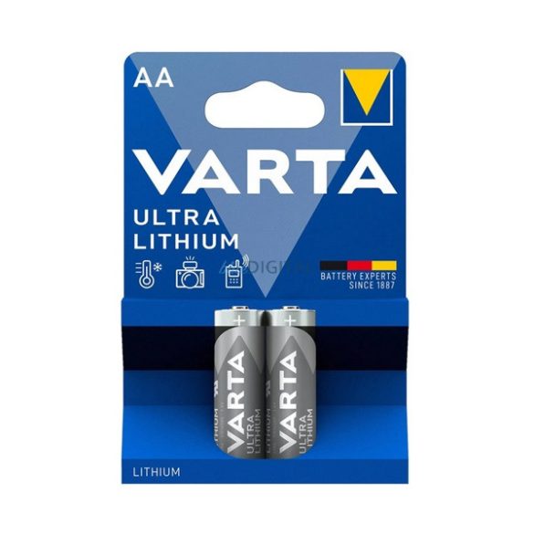 Baterie VARTA ULTRA cu durată lungă de viață (AA, LR06, 1.5V, litiu) 2 buc/pachet