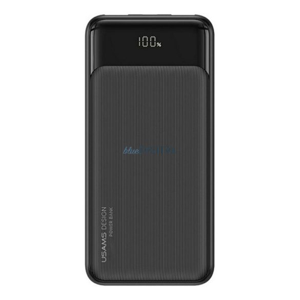 USAMS XY încărcător 2 prize USB+Type-C (20000mAh, 10W, încărcător rapid, afișaj LED) NEGRU