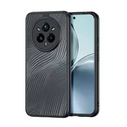  HUSĂ! - DUX DUCIS AIMO silicon telefon protector (rezistent la șocuri, protecția camerei, mat, val) Negru Realme 14 Pro Plus