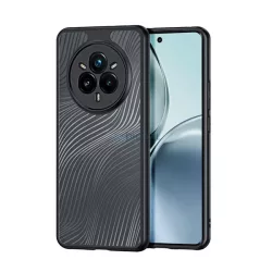   HUSĂ! - DUX DUCIS AIMO silicon telefon protector (rezistent la șocuri, protecția camerei, mat, val) Negru Realme 14 Pro