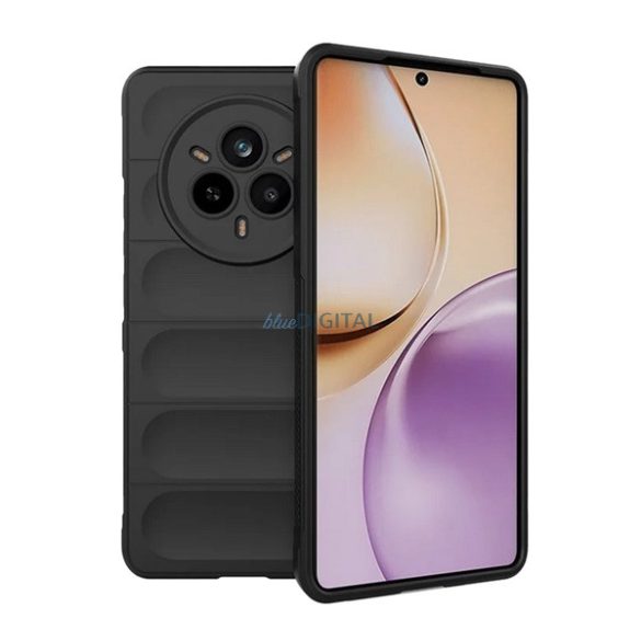Silicon protector de telefon (rezistent la șocuri, protecție cameră, 3D) Negru Realme 14 Pro