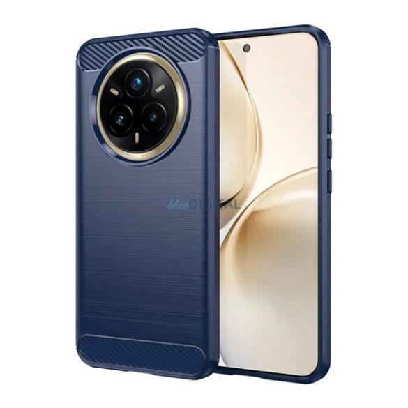 Silicon protector de telefon (rezistență la impact, călcâi pernă de aer, periat, model de carbon) BUTTON Realme 14 Pro Plus