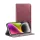HUSĂ! - Carcasă permanentă, efect piele (FLIP, deschidere laterală, suport de birou) BURGUNDY Realme 14 Pro