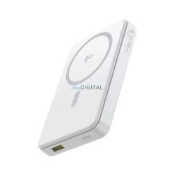   BASEUS Airpow2 Qi2 încărcător de urgență USB + priză Type-C (10000mAh, 22.5W, încărcător rapid PD 3.0, Magsafe, indicator LED) ALB