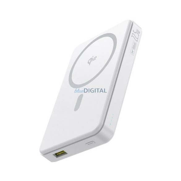 BASEUS Airpow2 Qi2 încărcător de urgență USB + priză Type-C (10000mAh, 22.5W, încărcător rapid PD 3.0, Magsafe, indicator LED) ALB