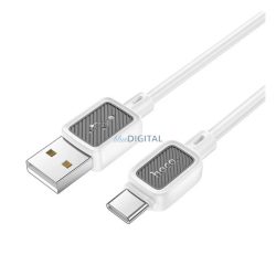   HOCO X108 cablu de date (USB - Tip-C, 3A, încărcător rapid, 100cm) ALB