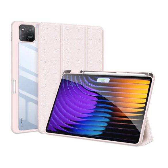 DUX DUCIS TOBY caz în picioare, efect de piele (activ FLIP, deschidere laterală, TRIFOLD, suport desktop, suport creion) ROSE Xiaomi Pad 7 Pro, Pad 7