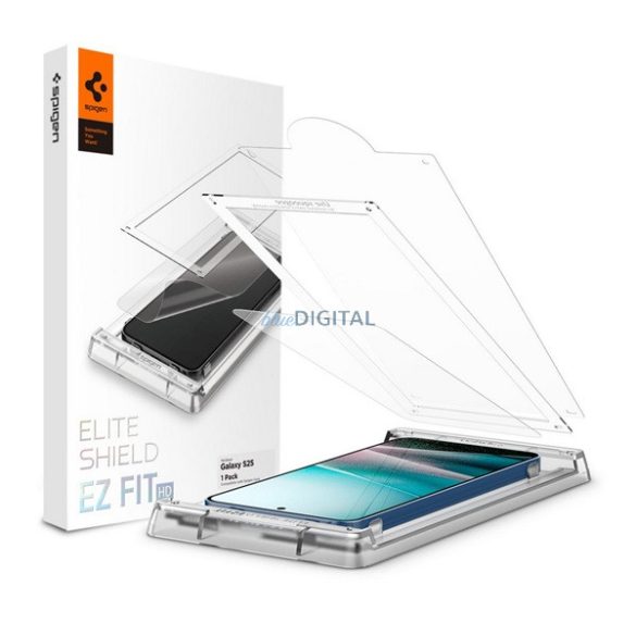SPIGEN ELITESHIELD EZ FIT HD ecran protector de sticlă (flexibil, ultra-subțire + cadru de sprijin) pentru Samsung Galaxy S25 (SM-S931)