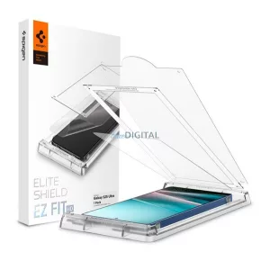 SPIGEN ELITESHIELD EZ FIT HD ecran protector de sticlă (flexibil, ultra-subțire + cadru de sprijin) pentru Samsung Galaxy S25 Ultra (SM-S938)
