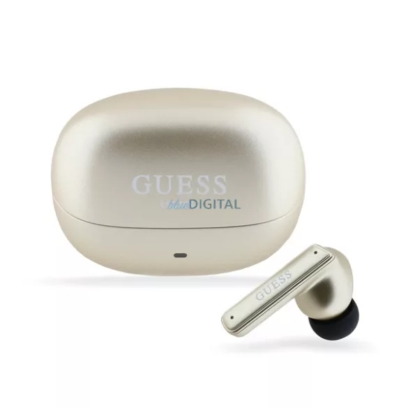 Căști bluetooth GUESS CAPSULE STAREO (v5.3, TWS, microfon, anulare activă a zgomotului, IPX6 + încărcător) GOLD