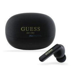   Căști bluetooth GUESS CAPSULE STAREO (v5.3, TWS, microfon, anulare activă a zgomotului, IPX6 + încărcător) NEGRU