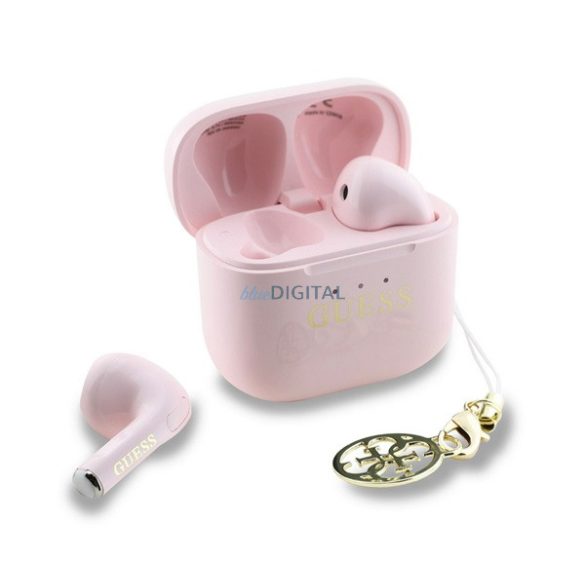 Căști bluetooth GUESS CLASSIC LOGO CHARM STAR (v5.4, TWS, microfon + încărcător)