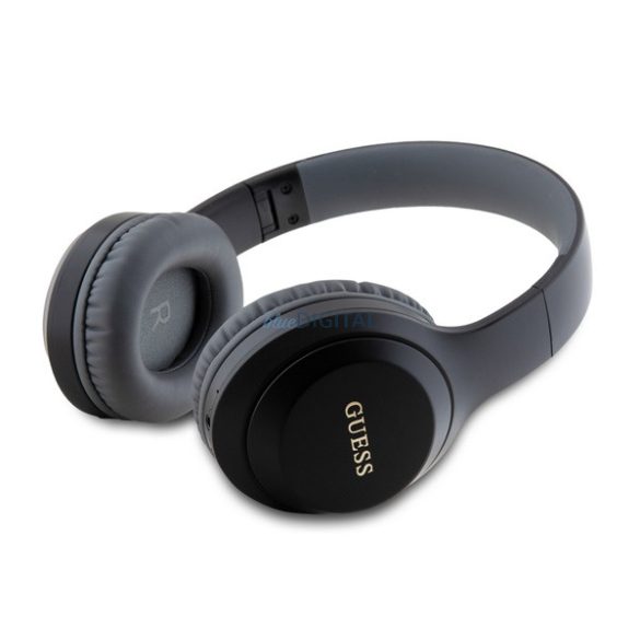 GUESS CLASSIC SILVER LOGO căști bluetooth Stereo (v5.3, microfon, anulare zgomot) NEGRU