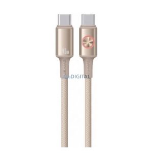 USAMS HUAN cablu de date (Tip-C - Tip-C, 240W, încărcător rapid PD, 120cm) ITALIAN GREY
