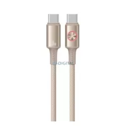   USAMS HUAN cablu de date (Tip-C - Tip-C, 60W, încărcător rapid PD, 120cm) ITALIAN GREY
