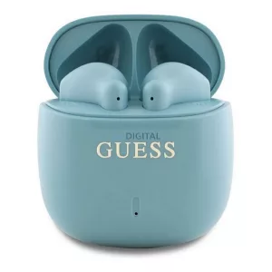 GUESS PRINTED CLASSIC LOGO căști bluetooth STAR (v5.3, TWS, microfon, IPX4 + încărcător) TURQUoise