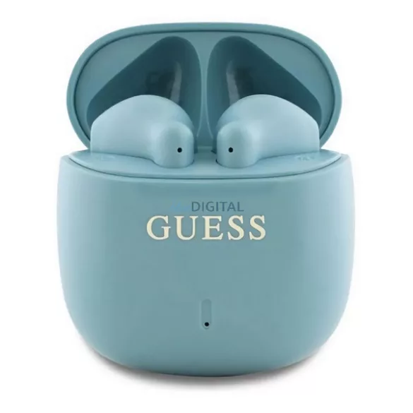 GUESS PRINTED CLASSIC LOGO căști bluetooth STAR (v5.3, TWS, microfon, IPX4 + încărcător) TURQUoise