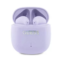   GUESS PRINTED CLASSIC LOGO căști bluetooth STAR (v5.3, TWS, microfon, IPX4 + încărcător) LILA