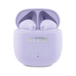 GUESS PRINTED CLASSIC LOGO căști bluetooth STAR (v5.3, TWS, microfon, IPX4 + încărcător) LILA
