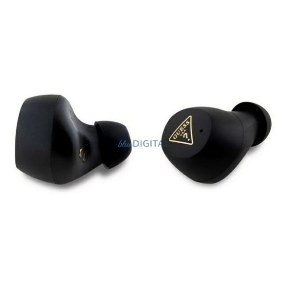 GUESS PU GRAINED căști bluetooth STAREO (v5.3, TWS, microfon, anulare zgomot, IPX5 + încărcător) NEGRU