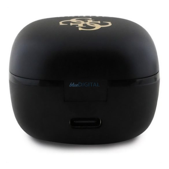 GUESS 4G LOGO MINI cască bluetooth Stereo (v5.3, TWS, microfon + încărcător) NEGRU