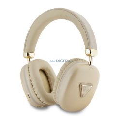  GUESS SAFFIANO căști bluetooth STAREO (v5.3, microfon, anulare zgomot, IPX4 rezistent la apă, cititor de carduri microSD) AUR