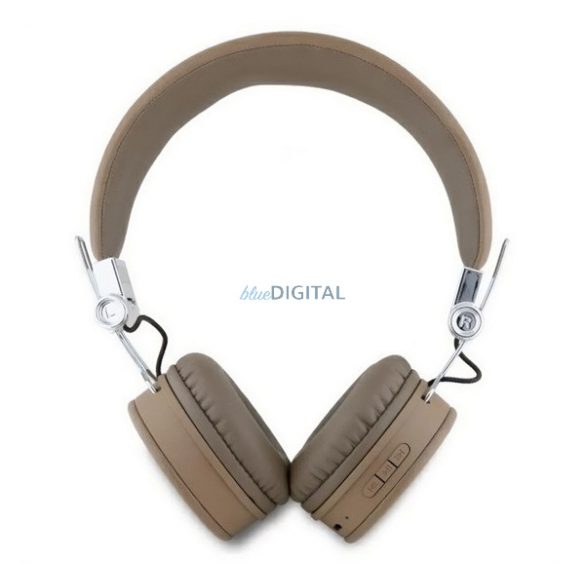 GUESS PU GRAINED TRAINGLE LOGO căști bluetooth STAR (v5.3, microfon, anulare zgomot, cititor card microSD) BARNA