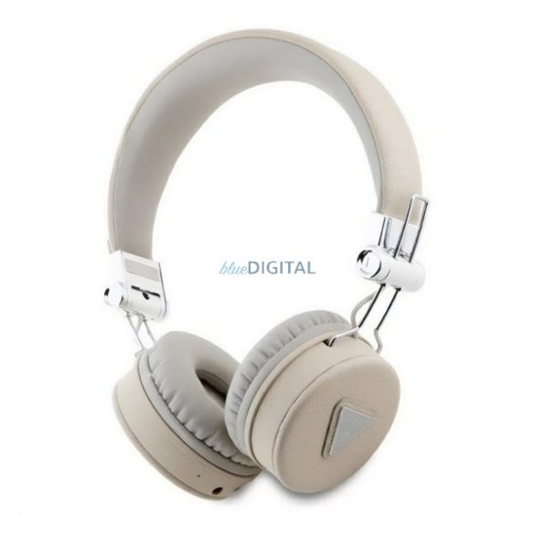 GUESS PU GRAINED TRAINGLE LOGO căști bluetooth STAR (v5.3, microfon, anulare zgomot, cititor card microSD)