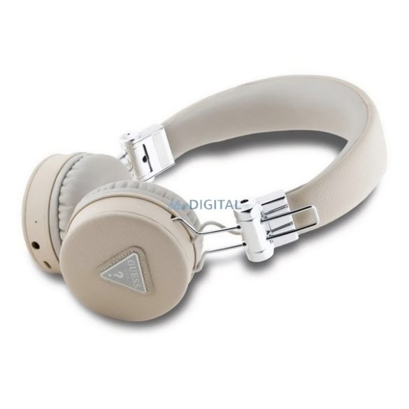 GUESS PU GRAINED TRAINGLE LOGO căști bluetooth STAR (v5.3, microfon, anulare zgomot, cititor card microSD)
