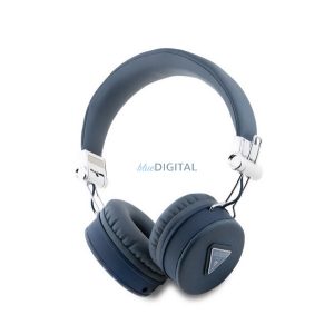 GUESS PU GRAINED TRAINGLE LOGO căști bluetooth STAR (v5.3, microfon, anulare zgomot, cititor card microSD)