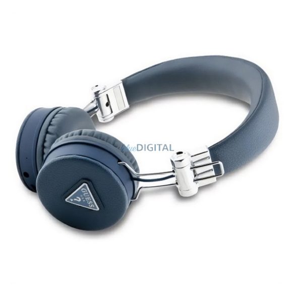 GUESS PU GRAINED TRAINGLE LOGO căști bluetooth STAR (v5.3, microfon, anulare zgomot, cititor card microSD)